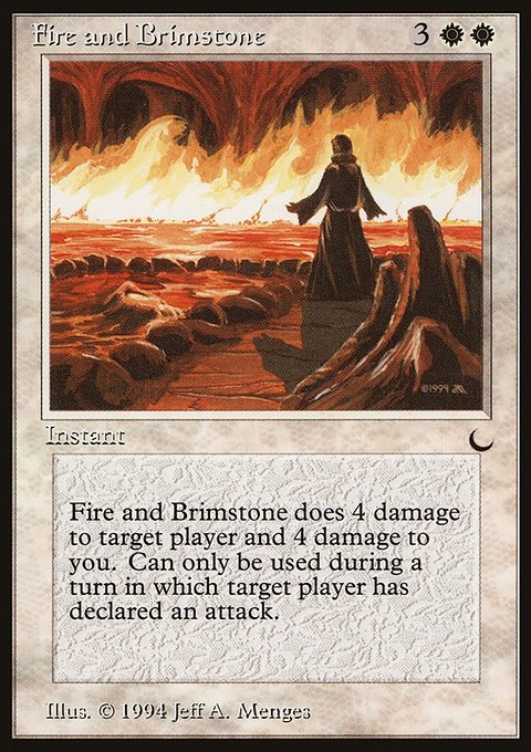 Fire and Brimstone, The Dark #9, Magic: The Gathering card