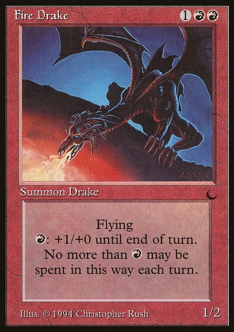 Fire Drake, The Dark #62, Magic: The Gathering card