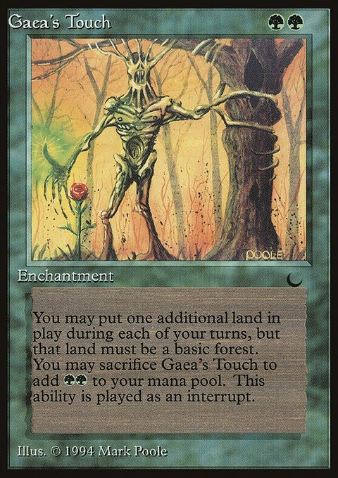 Gaea's Touch, The Dark #77†, Magic: The Gathering card