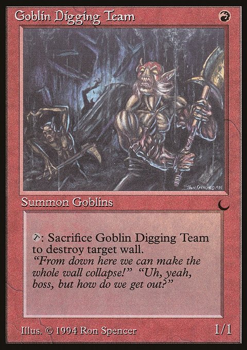 Goblin Digging Team, The Dark #65, Magic: The Gathering card