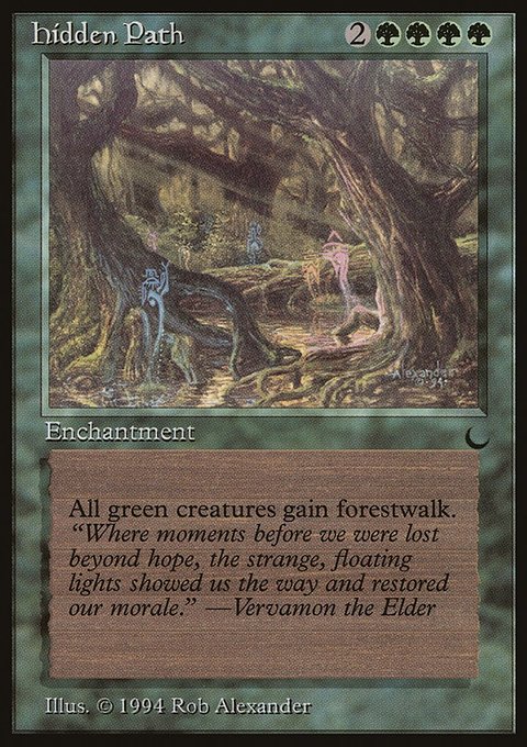 Hidden Path, The Dark #78, Magic: The Gathering card