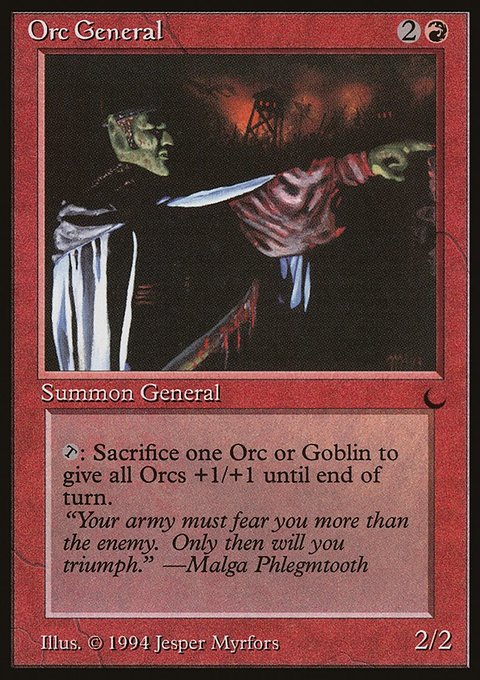 Orc General, The Dark #73, Magic: The Gathering card