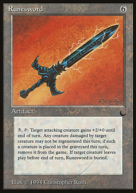 Runesword, The Dark #107†, Magic: The Gathering card