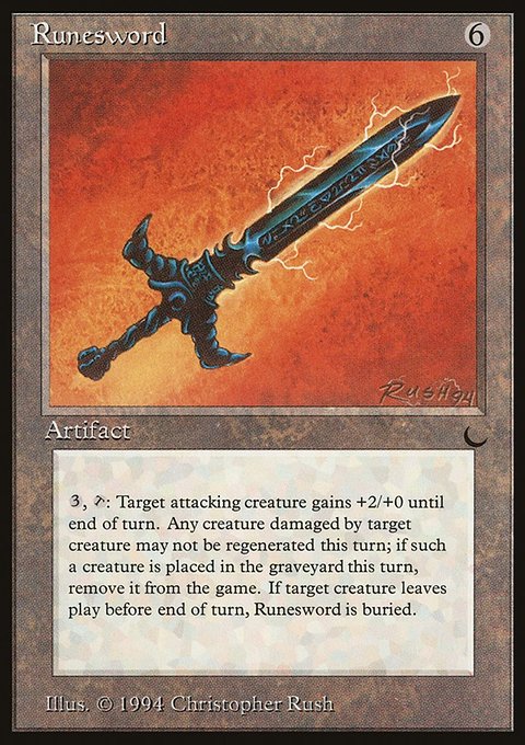 Runesword, The Dark #107, Magic: The Gathering card
