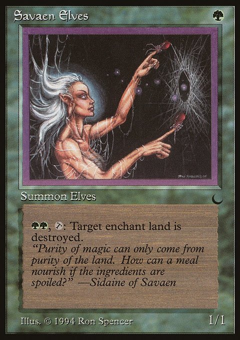 Savaen Elves, The Dark #84, Magic: The Gathering card
