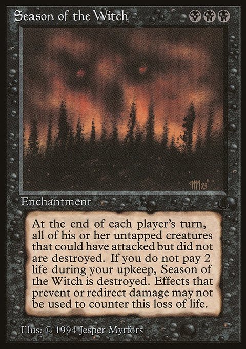 Season of the Witch, The Dark #52, Magic: The Gathering card