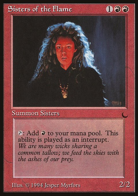 Sisters of the Flame, The Dark #74, Magic: The Gathering card