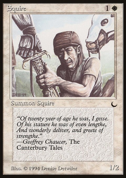 Squire, The Dark #17, Magic: The Gathering card