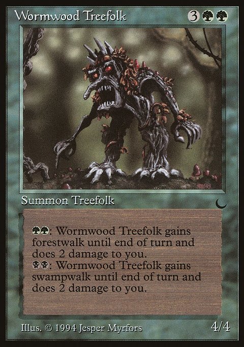 Wormwood Treefolk, The Dark #92, Magic: The Gathering card