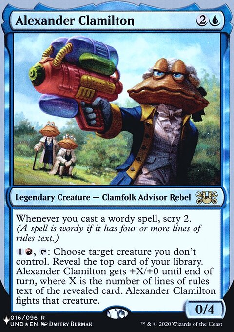 Alexander Clamilton, The List (Unfinity Foil Edition) #10, Magic: The Gathering card