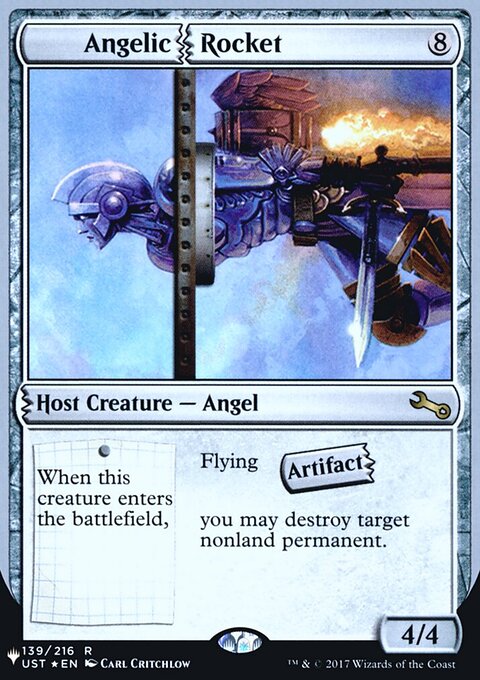 Angelic Rocket, The List (Unfinity Foil Edition) #54, Magic: The Gathering card
