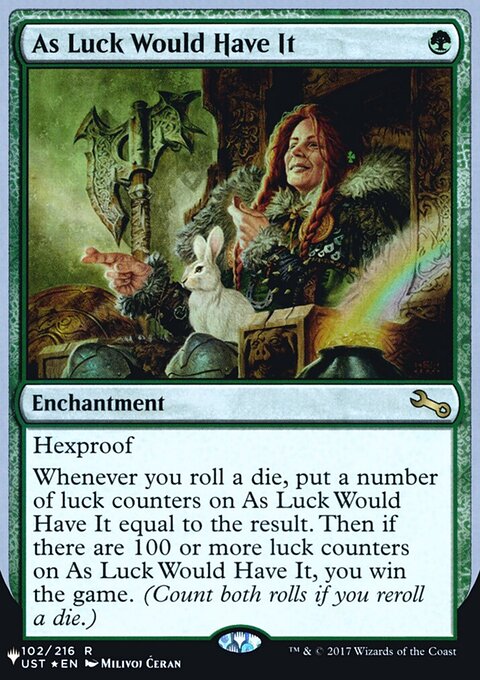 As Luck Would Have It, The List (Unfinity Foil Edition) #33, Magic: The Gathering card
