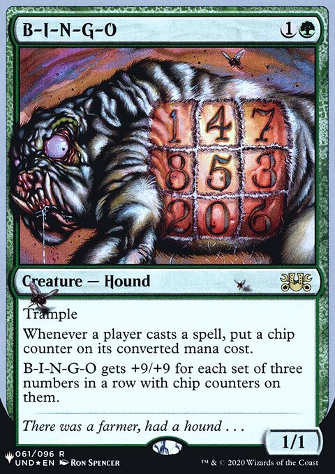 B-I-N-G-O, The List (Unfinity Foil Edition) #34, Magic: The Gathering card