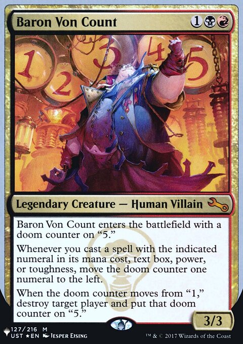 Baron Von Count, The List (Unfinity Foil Edition) #43, Magic: The Gathering card