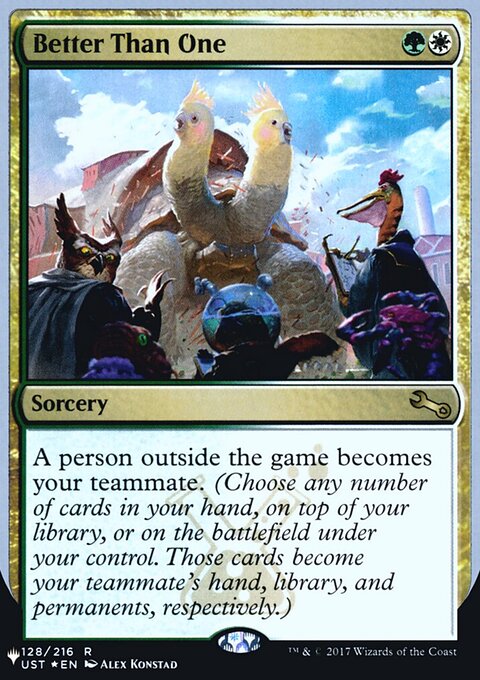 Better Than One, The List (Unfinity Foil Edition) #44, Magic: The Gathering card