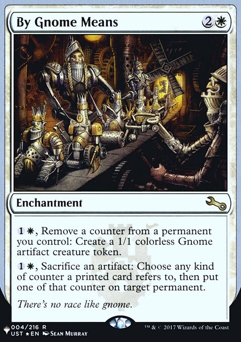 By Gnome Means, The List (Unfinity Foil Edition) #1, Magic: The Gathering card