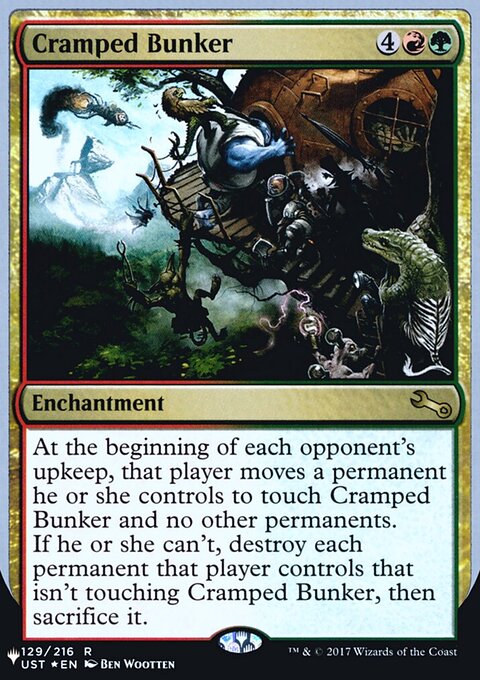 Cramped Bunker, The List (Unfinity Foil Edition) #45, Magic: The Gathering card