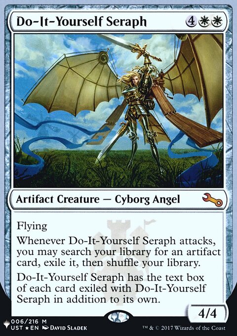 Do-It-Yourself Seraph, The List (Unfinity Foil Edition) #2, Magic: The Gathering card
