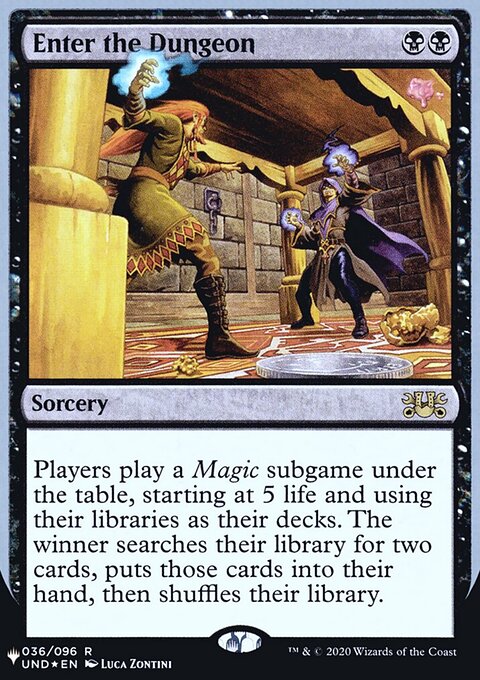 Enter the Dungeon, The List (Unfinity Foil Edition) #19, Magic: The Gathering card