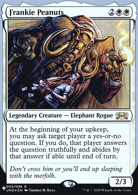 Frankie Peanuts, The List (Unfinity Foil Edition) #4, Magic: The Gathering card