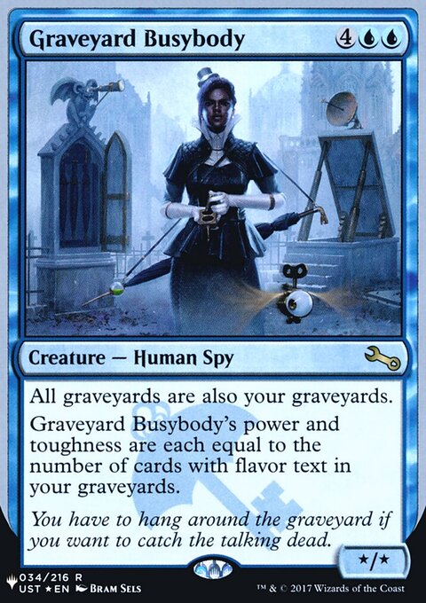 Graveyard Busybody, The List (Unfinity Foil Edition) #15, Magic: The Gathering card
