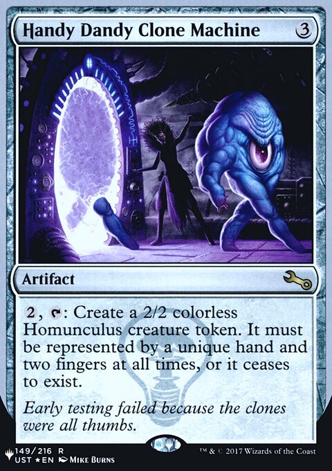 Handy Dandy Clone Machine, The List (Unfinity Foil Edition) #57, Magic: The Gathering card