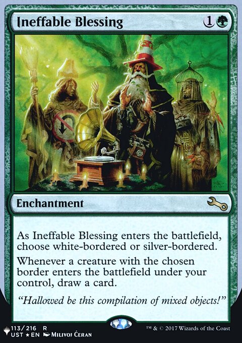 Ineffable Blessing, The List (Unfinity Foil Edition) #37, Magic: The Gathering card