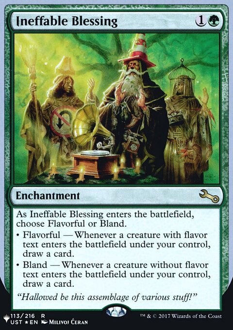 Ineffable Blessing, The List (Unfinity Foil Edition) #38, Magic: The Gathering card