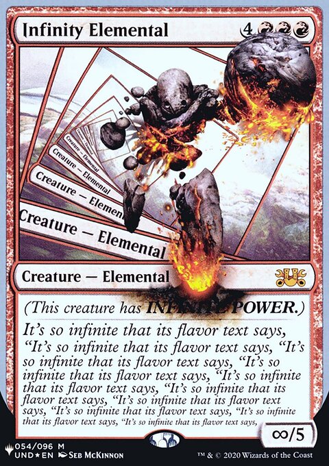 Infinity Elemental, The List (Unfinity Foil Edition) #29, Magic: The Gathering card
