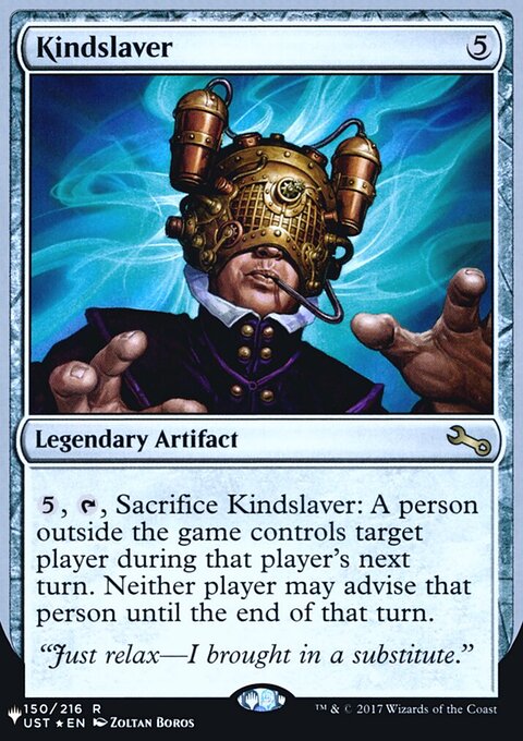 Kindslaver, The List (Unfinity Foil Edition) #58, Magic: The Gathering card