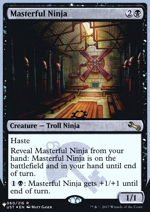 Masterful Ninja, The List (Unfinity Foil Edition) #22, Magic: The Gathering card
