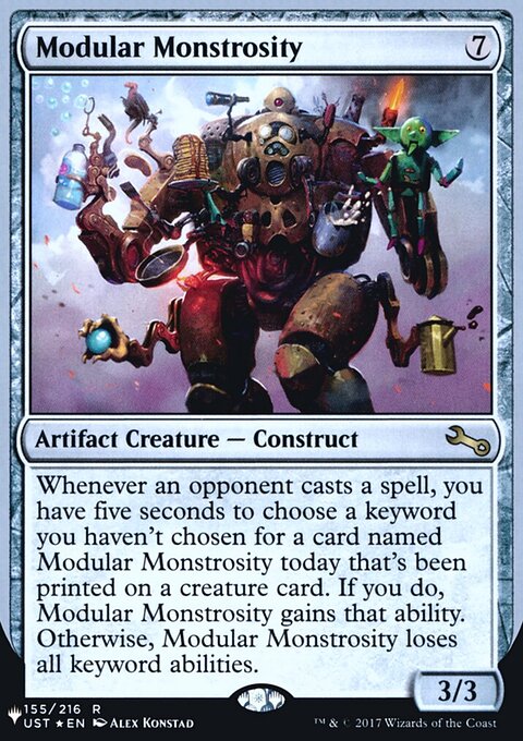 Modular Monstrosity, The List (Unfinity Foil Edition) #59, Magic: The Gathering card