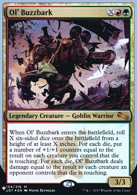 Ol' Buzzbark, The List (Unfinity Foil Edition) #51, Magic: The Gathering card