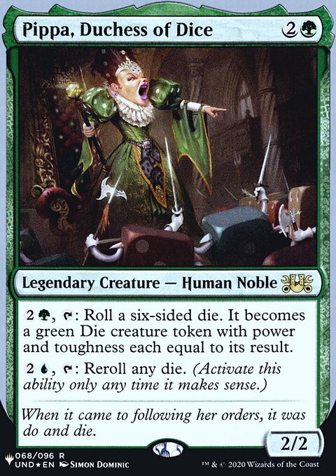 Pippa, Duchess of Dice, The List (Unfinity Foil Edition) #40, Magic: The Gathering card