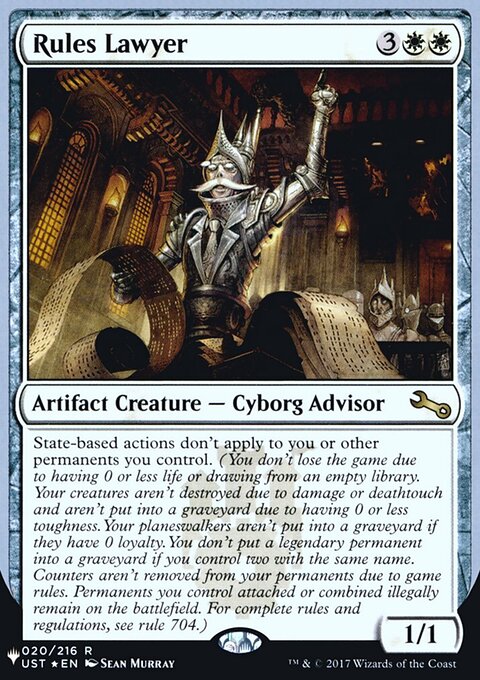 Rules Lawyer, The List (Unfinity Foil Edition) #7, Magic: The Gathering card