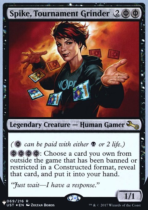 Spike, Tournament Grinder, The List (Unfinity Foil Edition) #24, Magic: The Gathering card