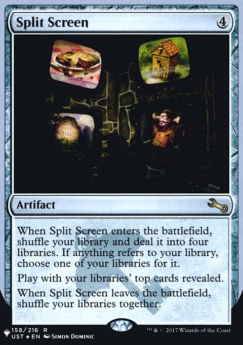 Split Screen, The List (Unfinity Foil Edition) #60, Magic: The Gathering card