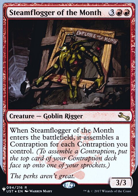 Steamflogger of the Month, The List (Unfinity Foil Edition) #30, Magic: The Gathering card