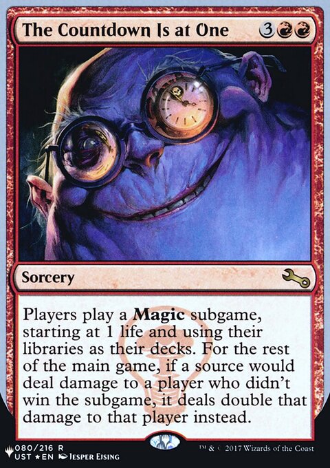 The Countdown Is at One, The List (Unfinity Foil Edition) #28, Magic: The Gathering card