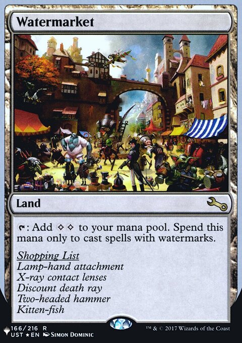 Watermarket, The List (Unfinity Foil Edition) #62, Magic: The Gathering card