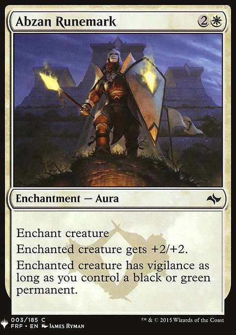Abzan Runemark, The List #FRF-3, Magic: The Gathering card