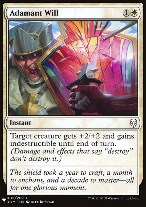Adamant Will, The List #DOM-2, Magic: The Gathering card