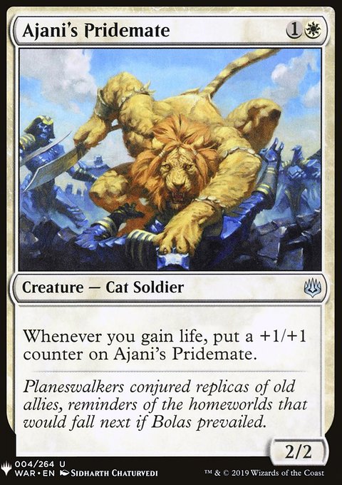 Ajani's Pridemate, The List #WAR-4, Magic: The Gathering card