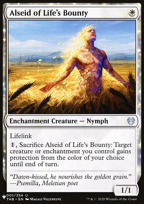 Alseid of Life's Bounty, The List #THB-1, Magic: The Gathering card