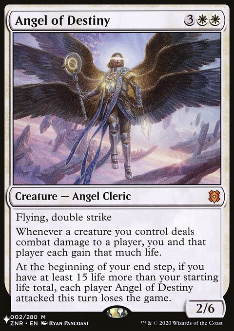 Angel of Destiny, The List #ZNR-2, Magic: The Gathering card