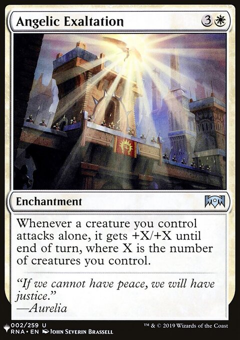 Angelic Exaltation, The List #RNA-2, Magic: The Gathering card