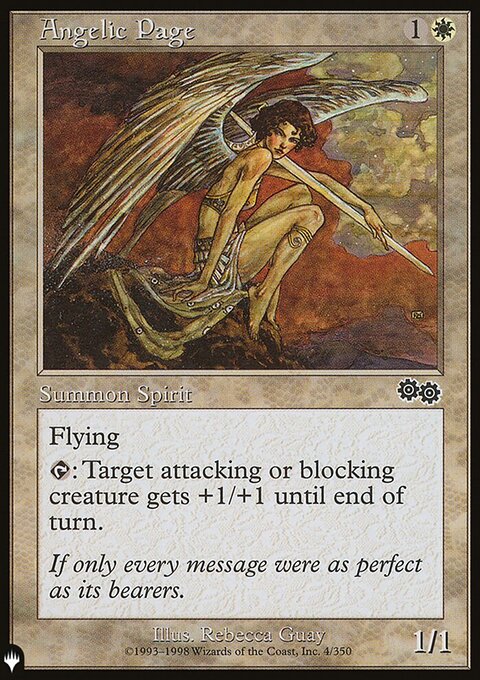 Angelic Page, The List #USG-4, Magic: The Gathering card