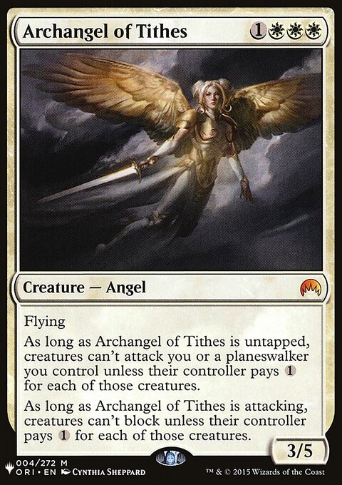 Archangel of Tithes, The List #ORI-4, Magic: The Gathering card