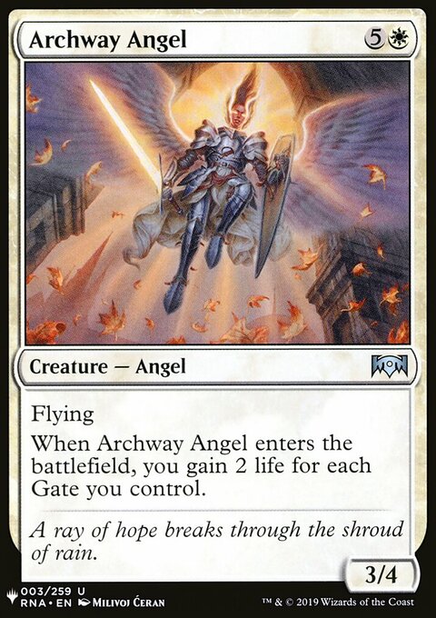 Archway Angel, The List #RNA-3, Magic: The Gathering card