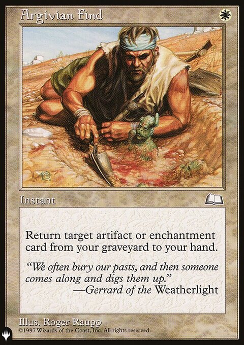 Argivian Find, The List #WTH-6, Magic: The Gathering card